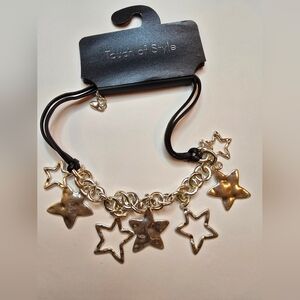 New Touch Of Style Silver Star Charm Statement Necklace Stein Mart Jewelry
